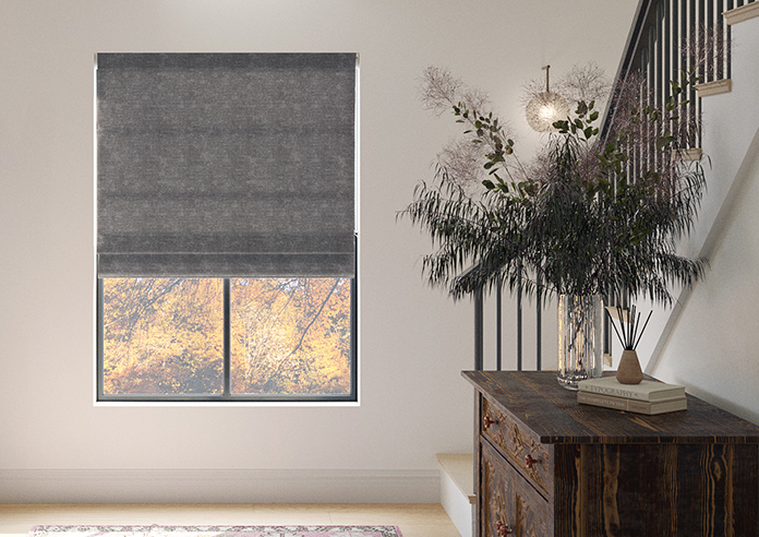 Darwin, Charcoal - Twist&Fit Roman Blind - Image 3